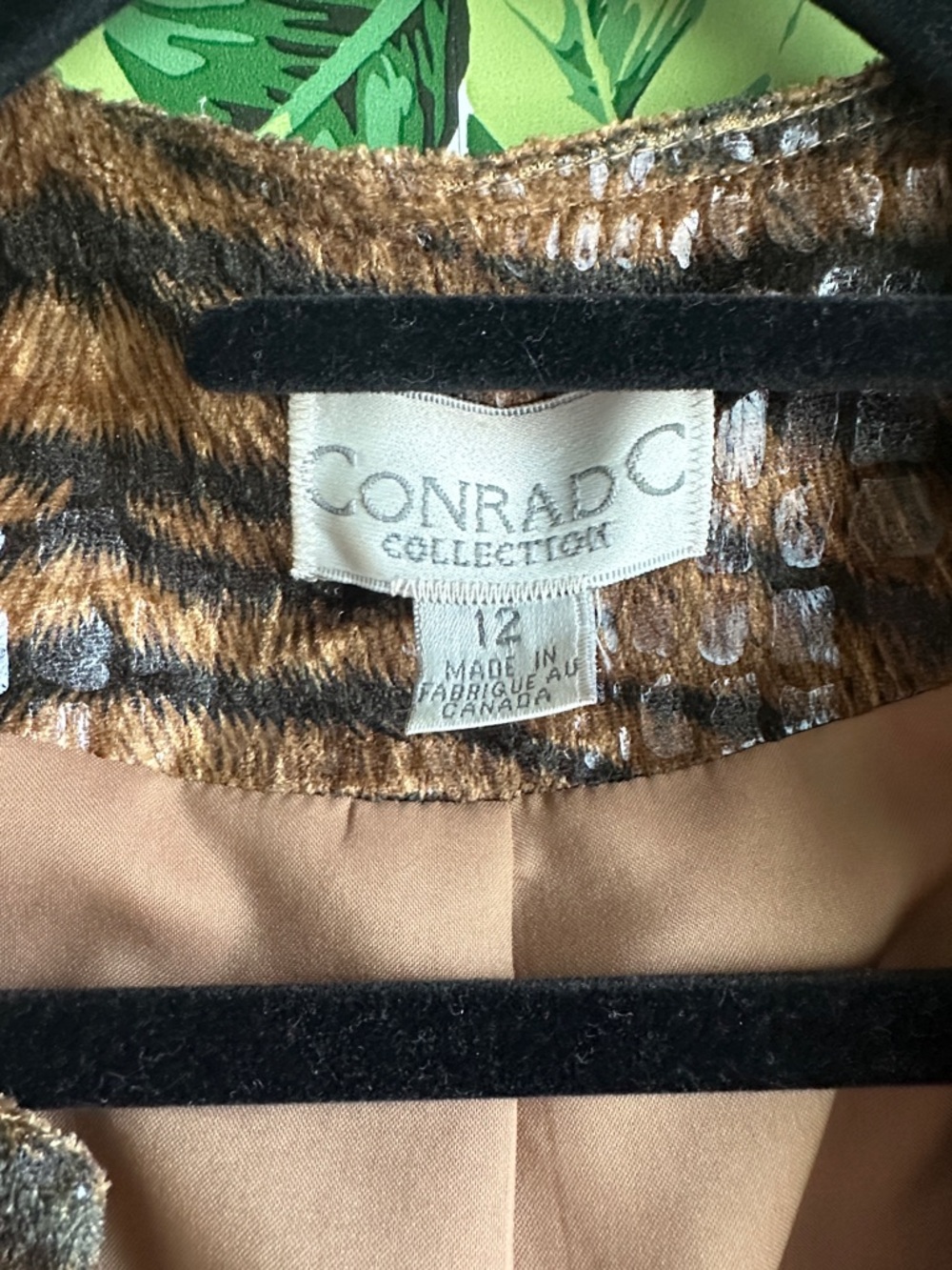 Metallic Brown Animal-Print Women's Jacket - Picture 2 of 5